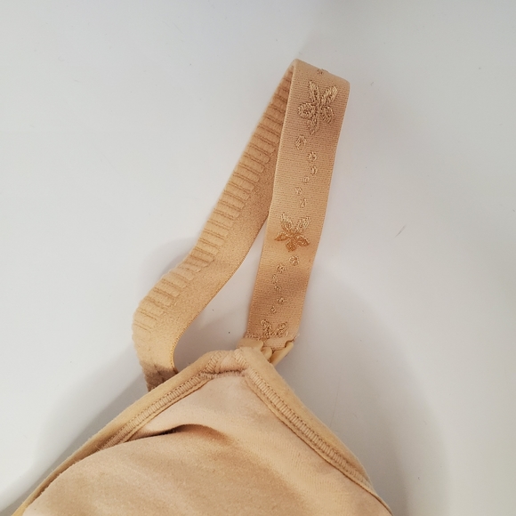 Cake Lingerie Womens Nude Beige Nursing Bra Removable Pads Wireless Size XL - Picture 3 of 10